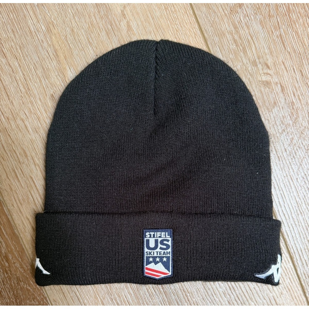 Kappa U.S. Ski Team Stifel Beanie Black Fleece Lined Winter Hat OSFM